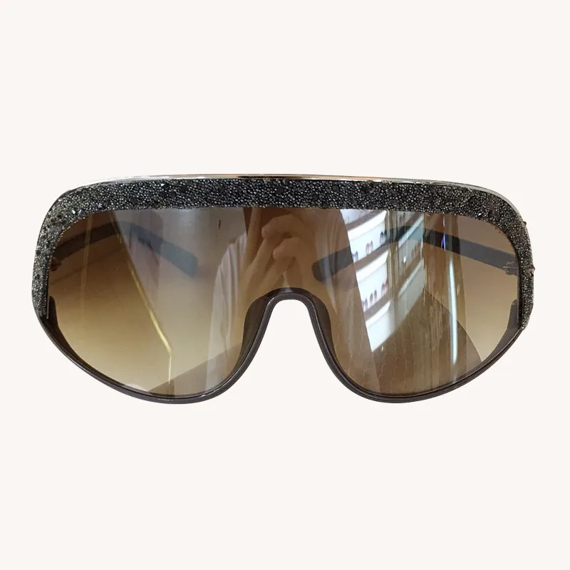 No.1 sunglasses Солнцезащитные очки для мужчин и женщин, роскошные брендовые дизайнерские цельные солнцезащитные очки больших размеров - Цвет линз: No.1 sunglasses