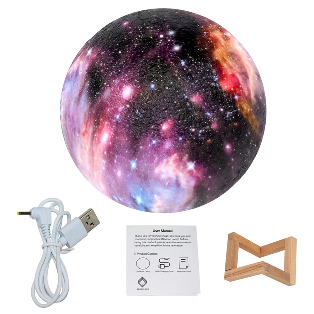 3D принт звезда луна лампа 8 см 15 см 3/7/16 цветов звездное небо ночник Галактическая лампа украшения дома подарок для дропшиппинг