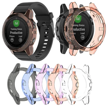

Suitable for Garmin Fenix 6 6S 6X Pro TPU protective cover transparent shockproof protection frame shell replacement accessories