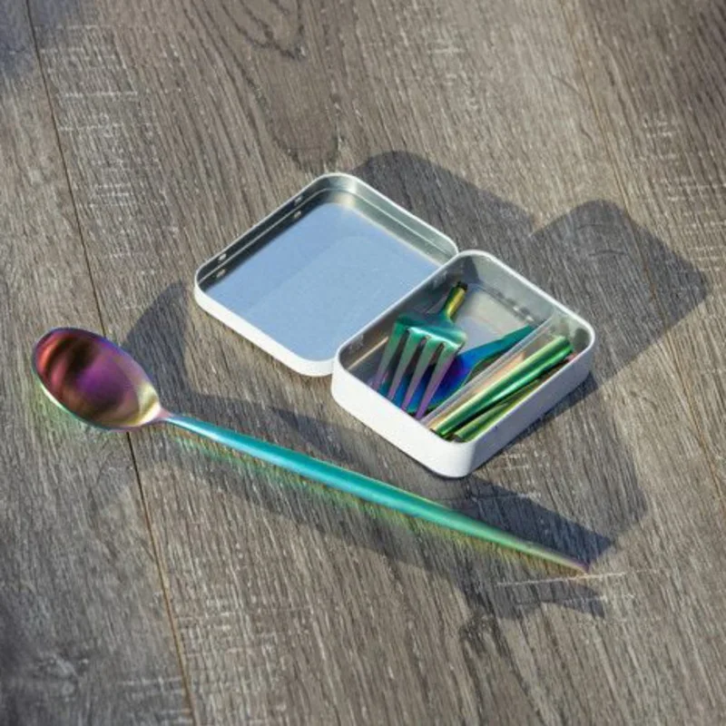 

Detachable 304 Stainless Steel Travel Utensils Flatware Tableware With Carrying Case Cutlery Fork Spoon Set Portable