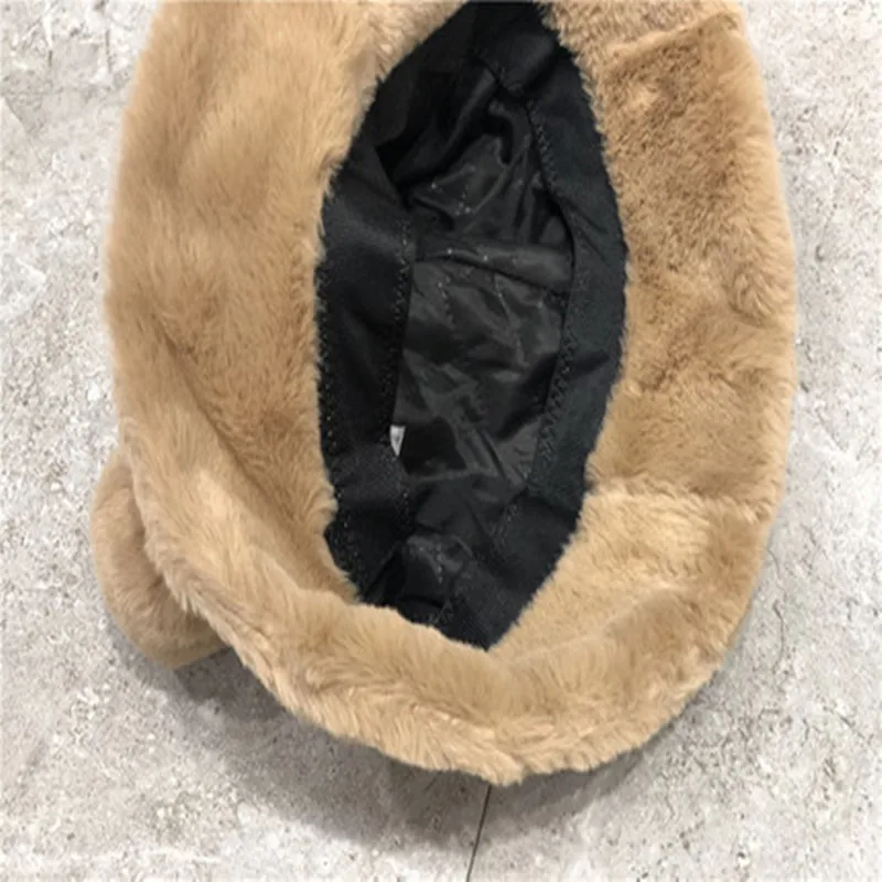 Японская осенняя и зимняя мягкая шапка для девочек с милыми медвежьими ушками, плюшевая шапка для рыбаков, Женская плотная теплая шапка для бассейна