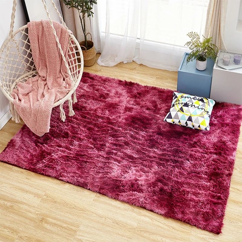 Carpet Tie Dyeing Plush Soft Carpets Anti-Slip For Living Room Bedroom Floor Mats Washable Personality Blanket Living Eoom Rug
