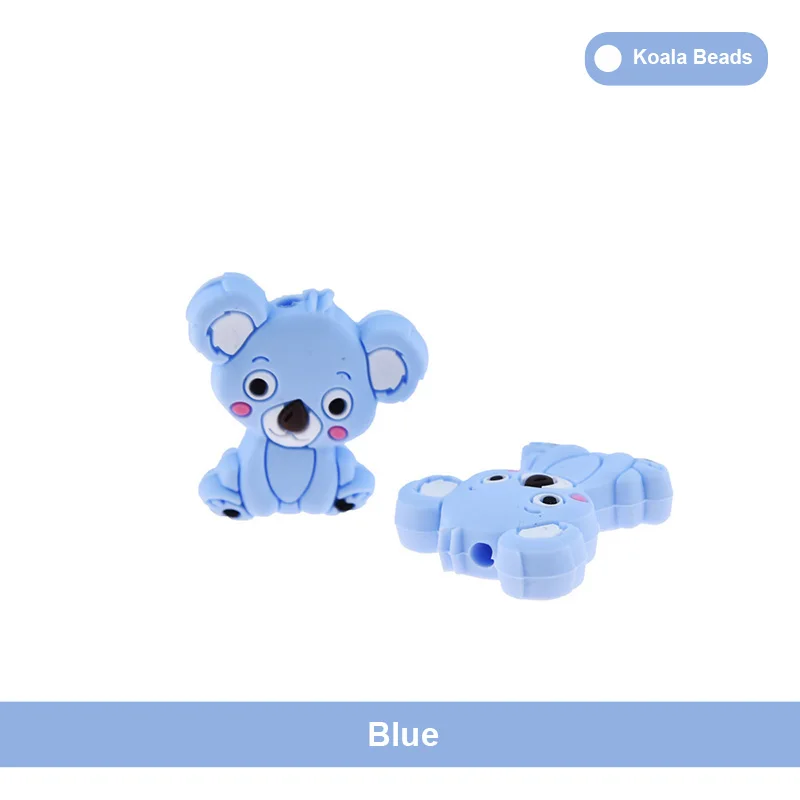 Silicone Koala Beads - Blue