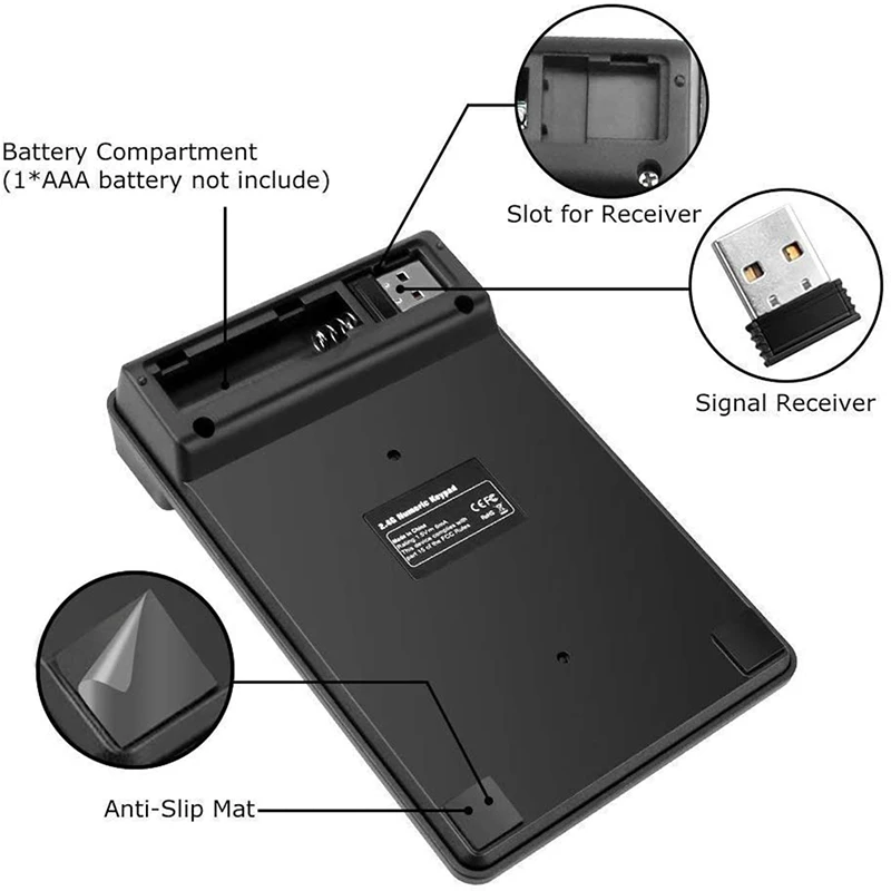 Желеобразная расческа Проводная Мини USB цифровая клавиатура с цифрами 19 клавиш