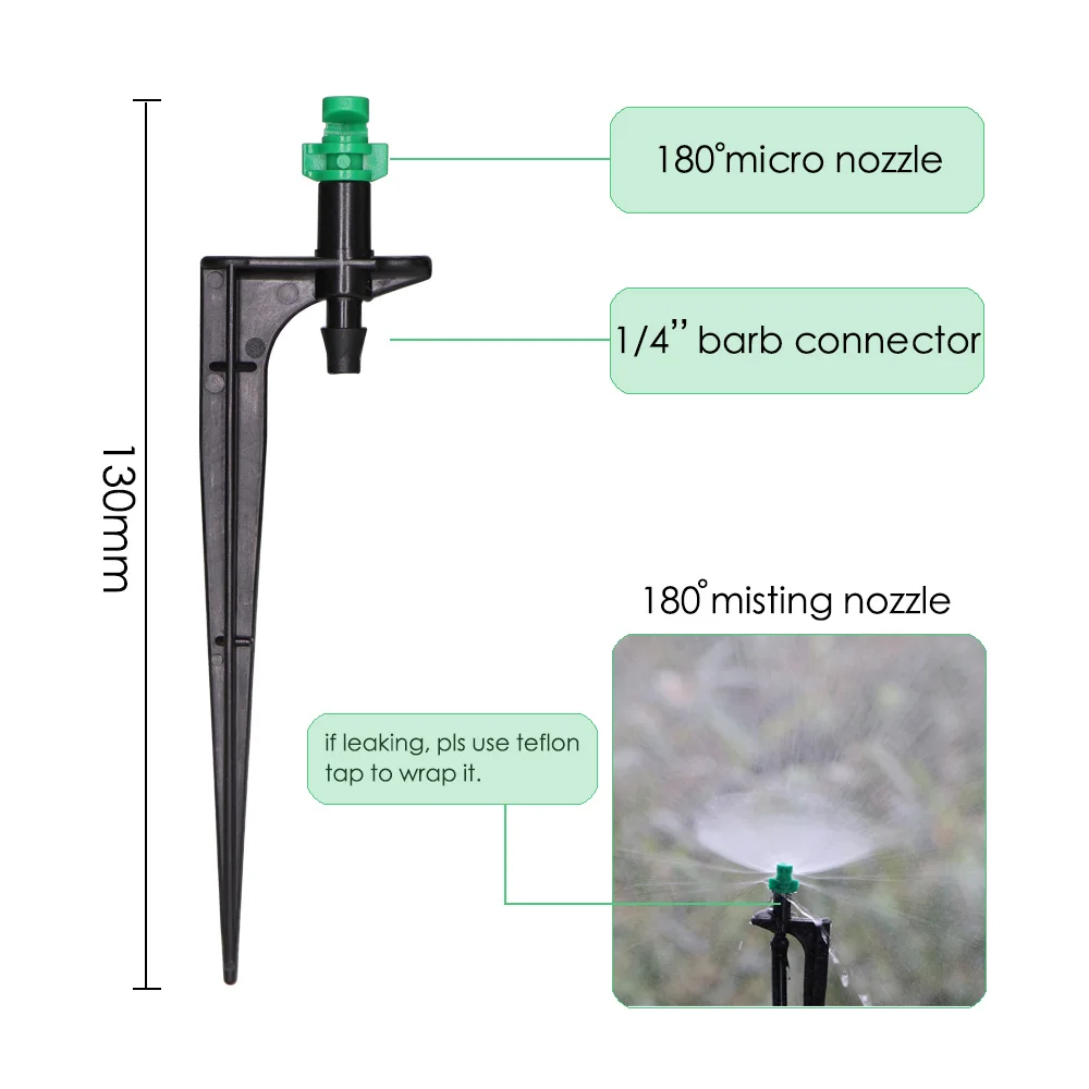 MUCIAKIE 20 шт. 90/180/360 градусов на случай запотевания стекол можно использовать насадки на 10,7 см Кола 1/4 ''Barb орошения сада разбрызгиватель для сельского хозяйства