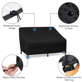 

2 sizes Oxford Cloth Furniture Dustproof Cover For Rattan Table Cube Chair Sofa Waterproof Rain Garden Patio Protective Cover