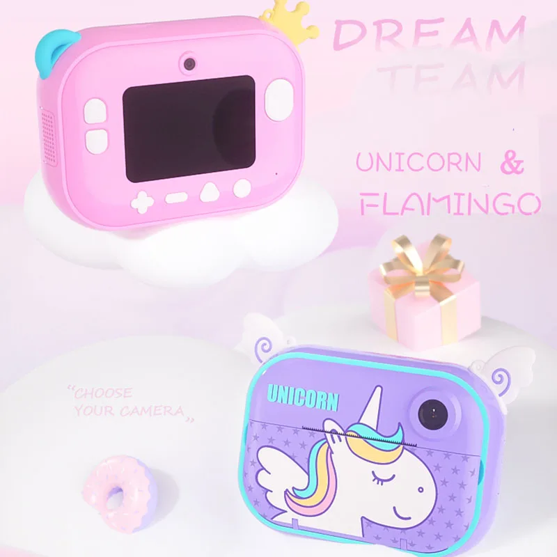 Kids Digital Camera Toys Digital Printing HD 1200W Pixel Recording WI-FI Suport Front And Rear Dual Instant Child Camera Present 2 Kids Digital Camera Toys Digital Printing HD 1200W Pixel Recording WI-FI Suport Front And Rear Dual Instant Child Camera Present 2