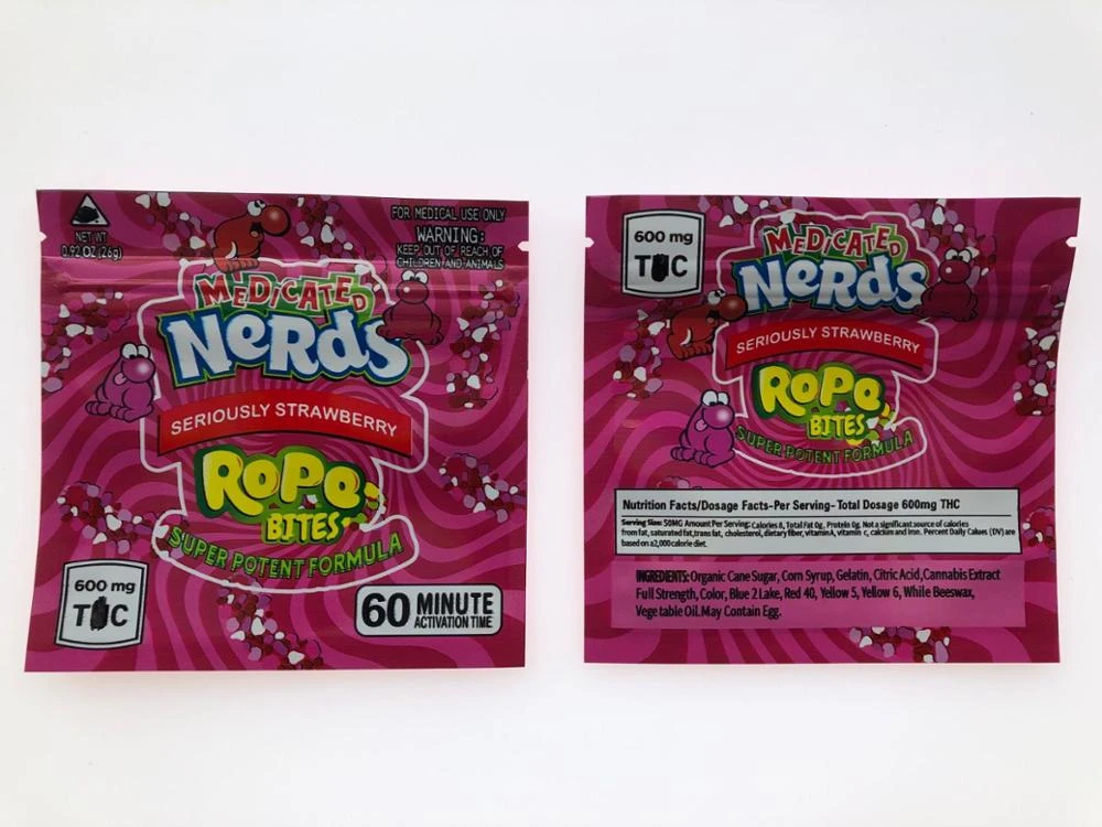 Medicated Nerds Rope Bites Seriously Strawberry Medicated Edibles Local