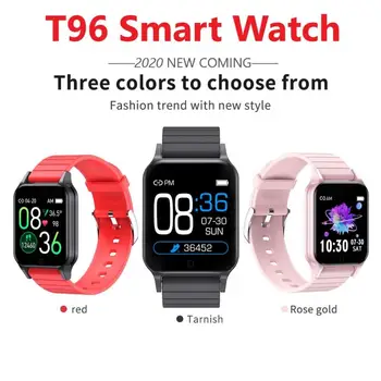 

New T96 Smart Watch Touch Smart Bracelet Measures Body Temperature, Heart Rate, Blood Pressure Smart Activity Trackers