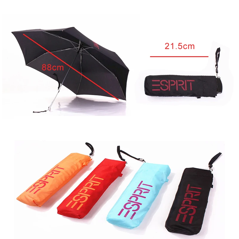 5 Colors Small Pocket Folding Umbrella Ultra-Light Pencil thin Mini Umbrella Rain Women Umbrella for Men Sun Rain Gear Parasol