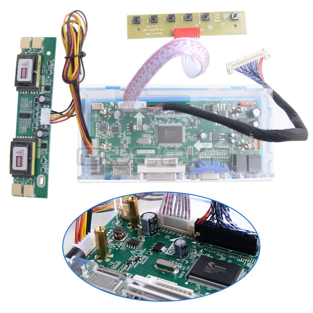 For LTN154CT02  LCD Screen Driver Controller Board HDMI+DVI+VGA M.NT68676.2 