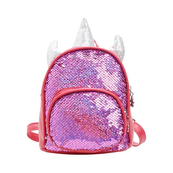 

2019 New Cartoon Cute Unicorn Shoulder Bag Kindergarten Bag Tide Sequin Children Backpack
