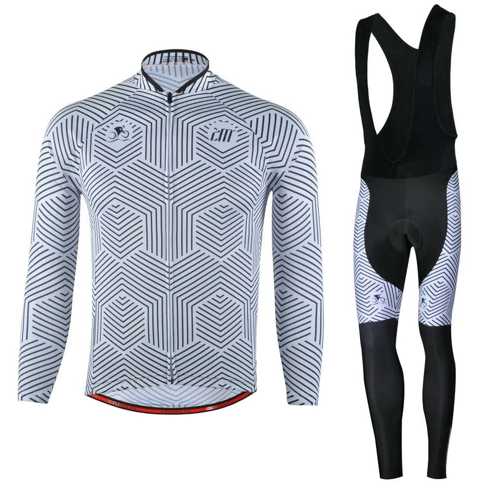 Jerseys Bib trousers ZM 3D дышащая гелевая прокладка велоодежда es Ropa Ciclismo быстросохнущая длинный рукав, дышащий велоодежда MTB велосипедный велосипед одежда - Цвет: Jerseys Bib trousers