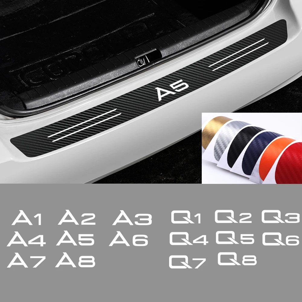 Автомобильный Стайлинг 3D Хвост заднего бампера углеродного волокна протектор