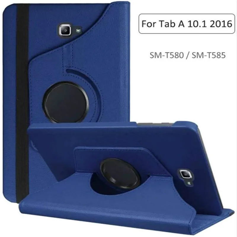 360 Вращающийся чехол для Samsung Galaxy Tab A 10 1 2016 T580 T585 Стенд кожаный из искусственной
