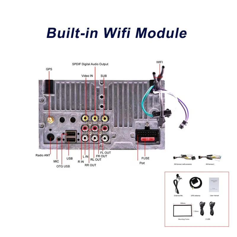 wifi module 9 ''Android 1 din Автомобильный Радио стерео 2/32GB Octa Core gps мультимедийный плеер головное устройство встроенный модуль 4G SWC DSP Авто Аудио - Цвет: wifi module