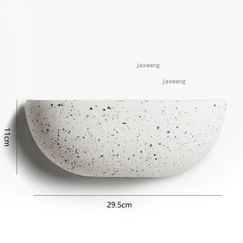 Современный светодиодный настенный светильник Terrazzo скандинавский прикроватный свет Роскошные Настенные лампы для спальни украшение для лестниц освещение кухонные фиксаторы - Цвет абажура: white  29.5cm
