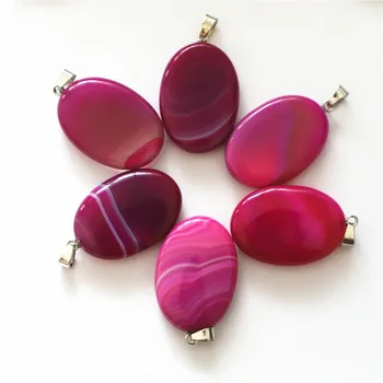 

Natural Pendant Rose Red Stone Pendant Gemstones Transparent Beads Female Men Love Aura Necklace Diy Jewelry Accessories