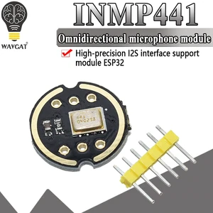 Всенаправленный микрофонный модуль WAVGAT I2S, интерфейс INMP441 MEMS, высокая точность, низкая мощность, сверхмалый объем, для ESP32