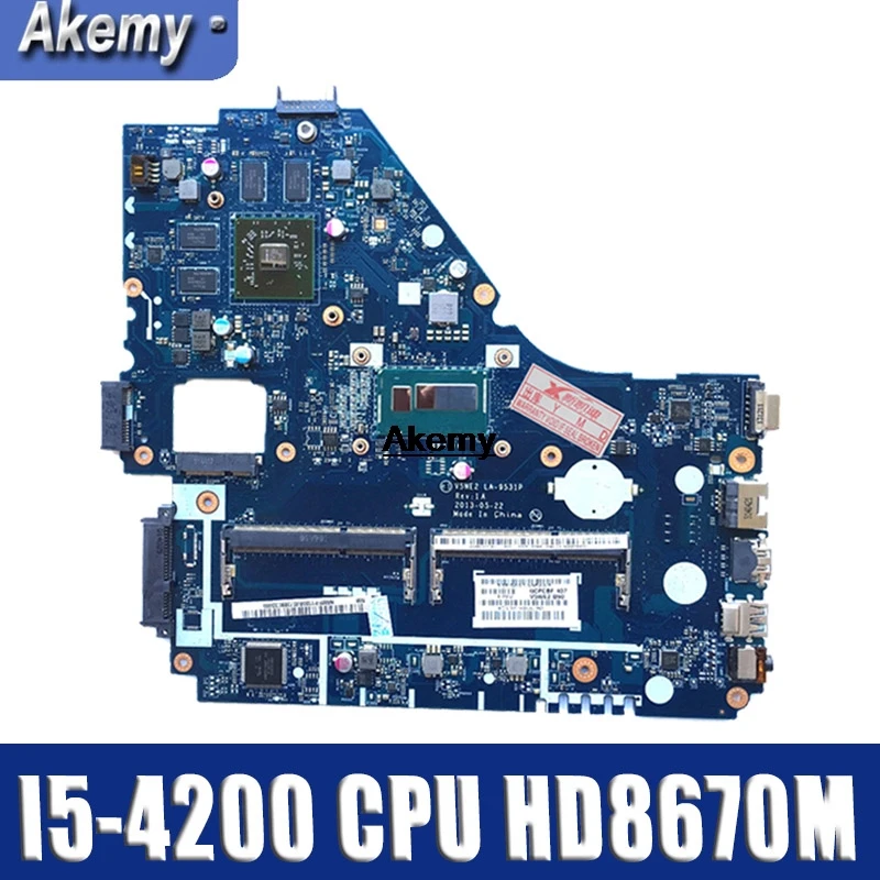 

E1-572G mainboard For Acer E1-572 V5-561G Motherboard V5WE2 LA-9531P I5-4200 CPU HD8670M GPU Test work 100% original