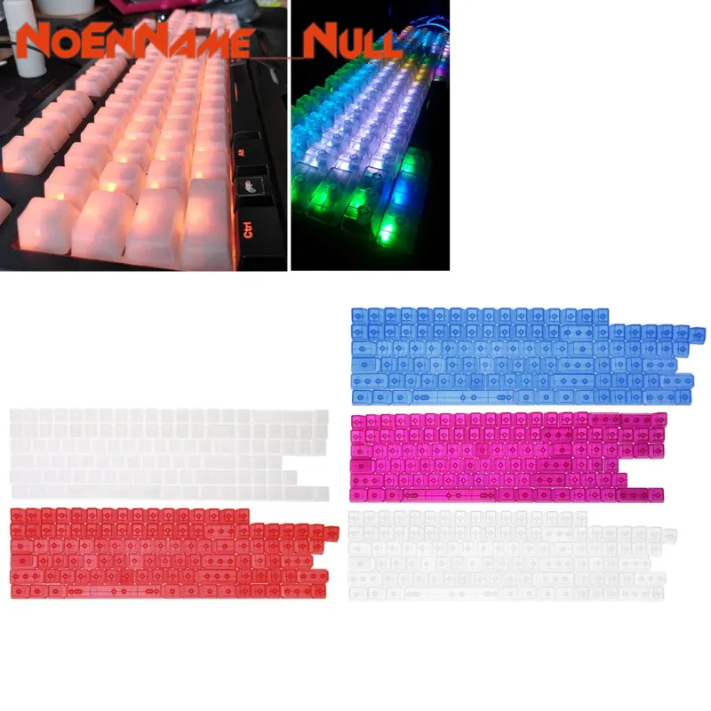 

Mechanical Keyboard replaceable Keycaps 104 Keys Transparent ABS Blank Keycaps For OEM MX Switches Gaming Keyboard