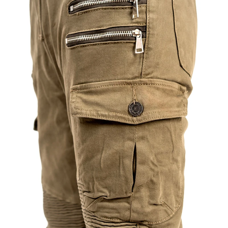 New Khaki Black Blue Motorcycle Pants Men Moto Jeans Zipper Protective Gear Motorbike Trousers Motocross Pants Moto Pant