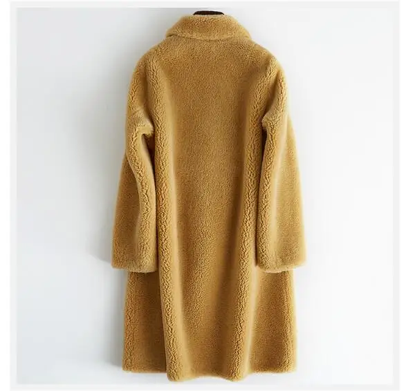 Пальто из натурального меха, Женская куртка, Осень-зима, женская одежда,, Корейская овечья овчина, меховые топы, замшевая подкладка, манто для женщин ZT4498