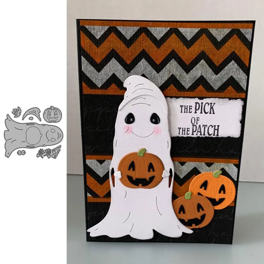 Halloween Metal Cutting Dies Ghost Craft Pumpkin Stencils DIY Embossing Make 