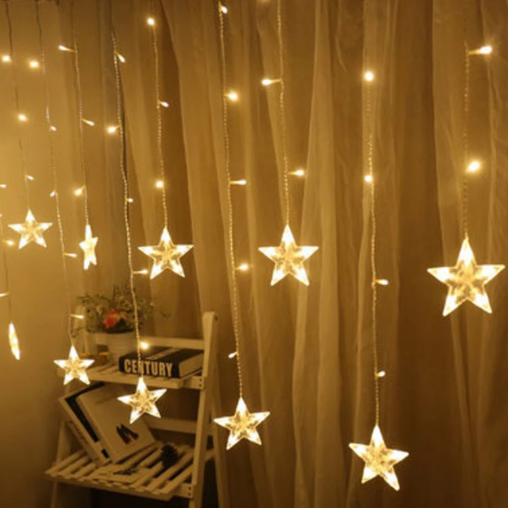 LED Star Fairy Lights String Christmas Garland Led Indoor Home Party Decoration String Light For Wedding Holiday