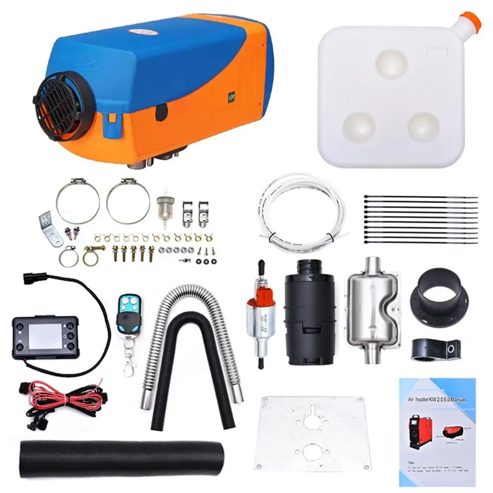 Fuel Air Heater Fuel Heater Car Truck Diesel Heater Air Heater Black Cover Red Bottom Professional Fashion Portable