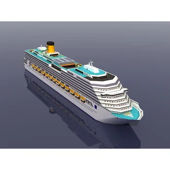 

21CM Social Sciences Ship 3D Paper Model Costa Pacific Ship Cruiser Student Manual Lesson Gift Civilian Boat Paper Model Toys