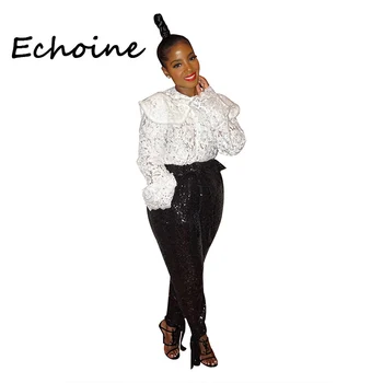 

Fashion Elastic Sequins Long Pants Side Pocket Slinky Bodycon Pants Bottoms Trousers Party Night Outfit Autumn And Winter