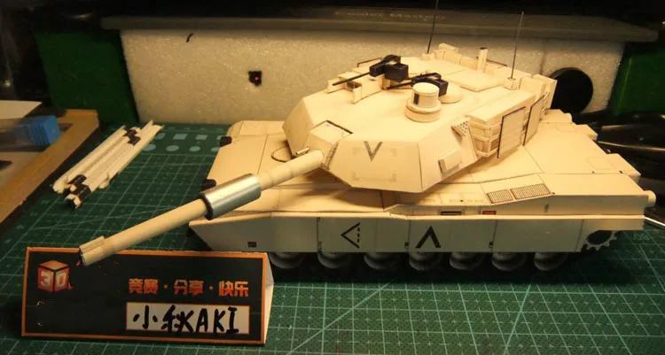 Основной боевой танк Abrams M1A2 модель 3D бумаги стерео ручная работа военная