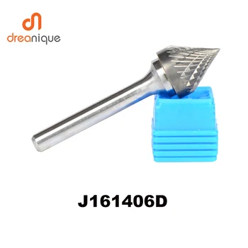 

tungsten carbide J cone 60 degree 16*14mm rotary burr file cutter grinding and abrasive tools J161406D 6mm shank milling tools