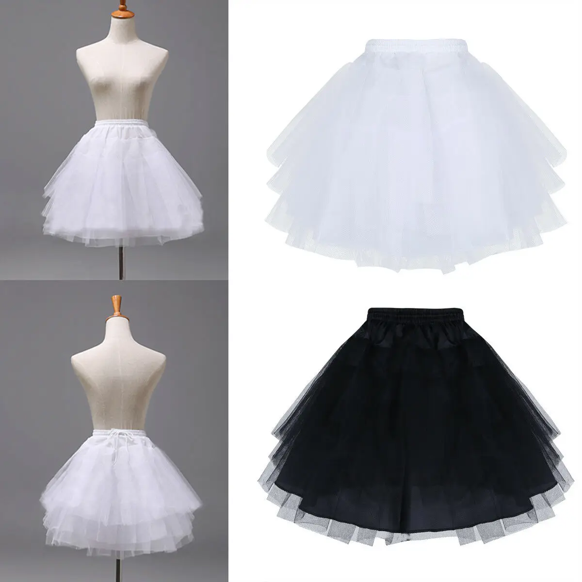 

Flower Girl Dress Kids Net Underskirt Wedding Crinoline Petticoat Skirt