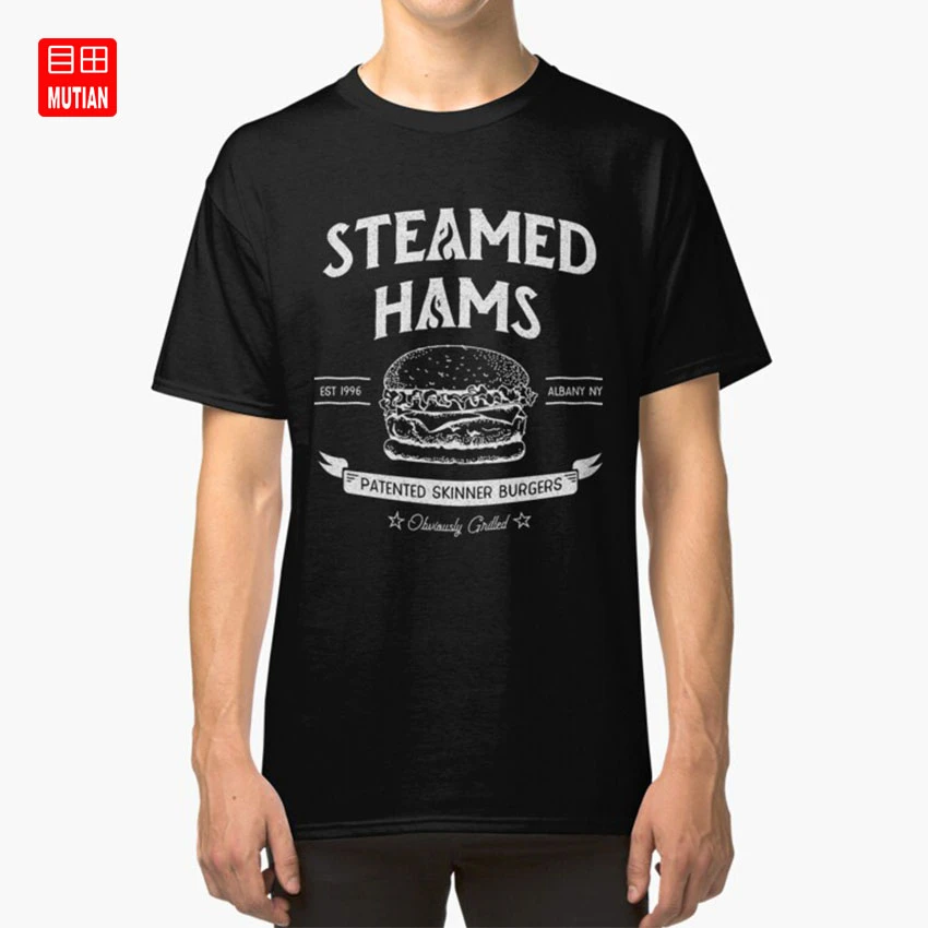 蒸しハム Tシャツスプリングフィールド食品校長スキナー警視 Chalmers マットグレイニングコメディのハンバーガー蒸しバーガーバート T Shirts Aliexpress