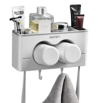 

Creative Couple Toothbrush Holder Suction Wall Multifunctional Wash Storage Box Toothbrush Cup Holder Rack Storage Toothbrush