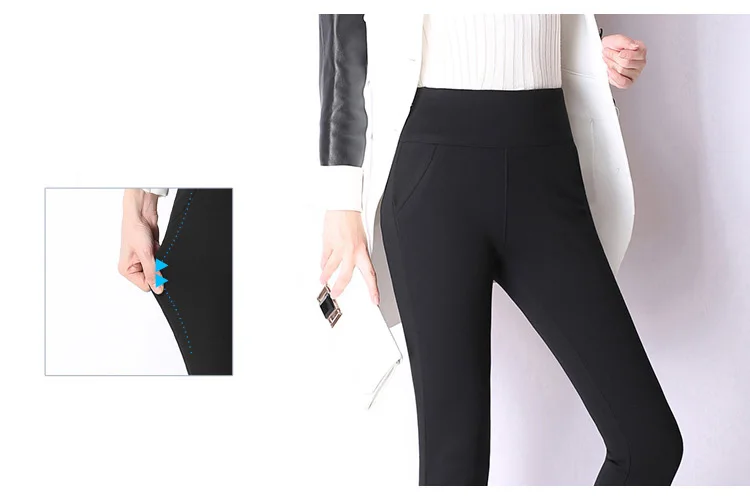 VIIANLES бархатные штаны, женские обтягивающие брюки, зимние плотные Pantalon, теплые Стрейчевые узкие брюки, утепленные женские Pantalon, es Mujer
