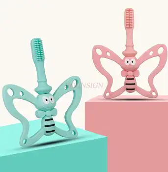 

Baby Toothbrush 1-2 Years Old 3 Years Old Silicone Soft Hair Children Infant Oral Cleaning Teeth Deciduous Teeth Sale