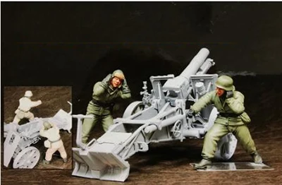 Unpainted Kit 1/35 Artillery Crew winter 2 figure Resin Figure Model Unassambled | Игрушки и хобби