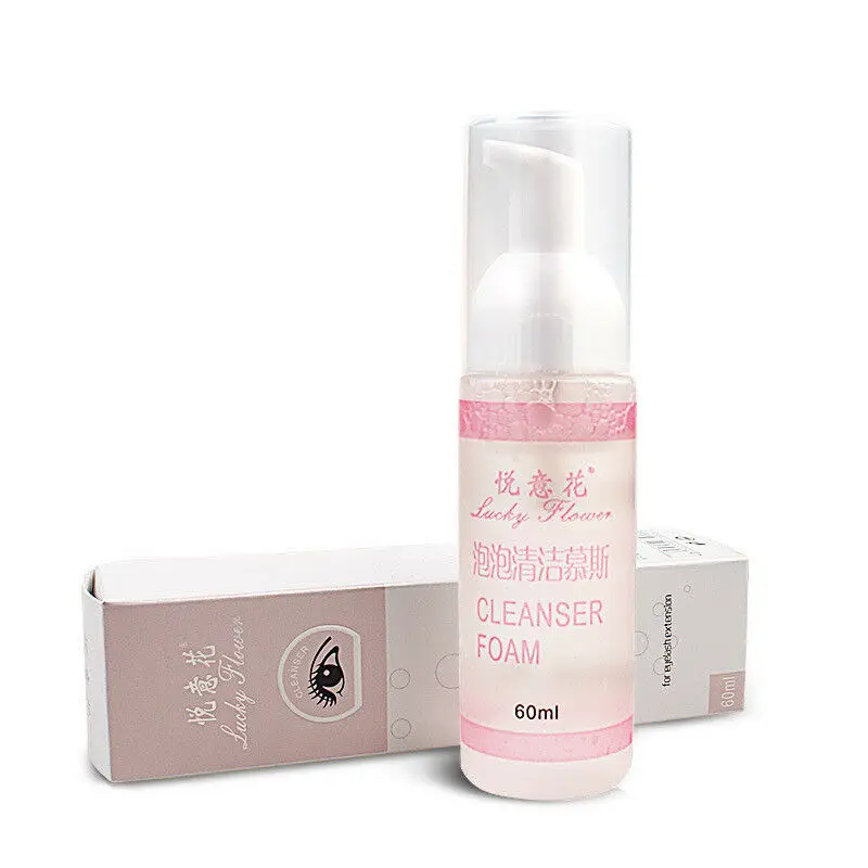 

60ml Eyelashes Cleaning Foam Professional Eyelashes Extension Cleanser Shampoo Lash Extension Before Care Cleaner Tools