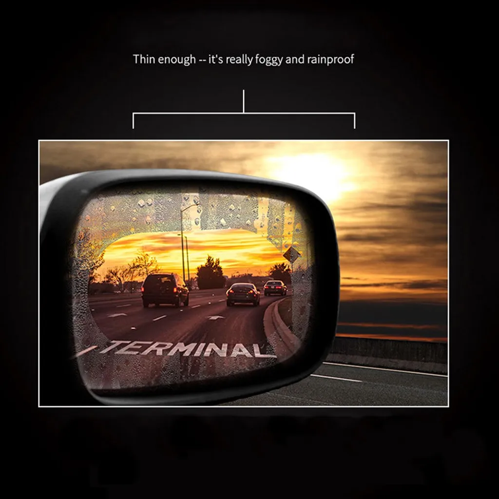 Автомобильная зеркальная дождевая пленка для лобового стекла автомобиля противотуманная Водонепроницаемая анти-высокая световая моющаяся зеркальная пленка для Honda для Volvo для BMW x1 x3