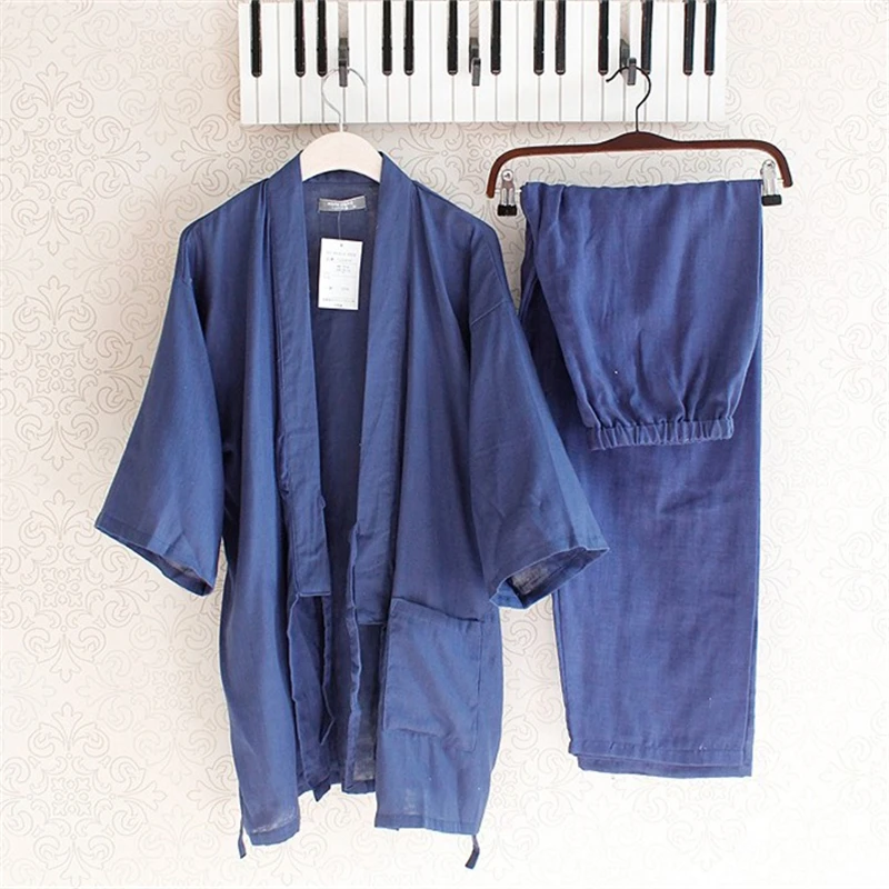 Хлопковая пижама Yukata традиционное японское кимоно японская Мужская одежда