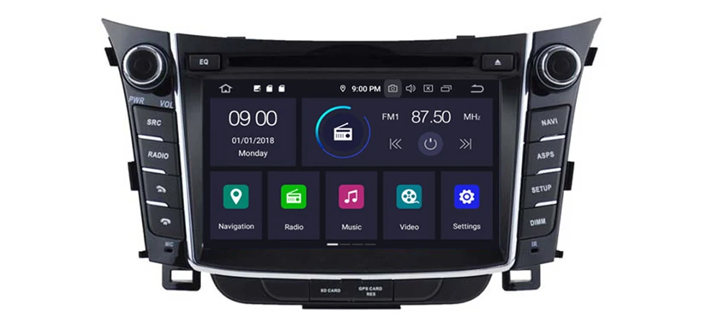 2din Android 9.0 Octa Core 4GB RAM Car DVD for Hyundai Elantra GT 2012~2014 GPS Radio BT Navi MAP Multimedia player system 11