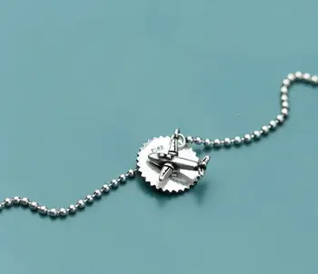 

REAL. Authentic 925 Sterling Silver Fine Jewelry Lucky round ball beads & plane Disc Coin Chain Bracelet adjust GTLS830