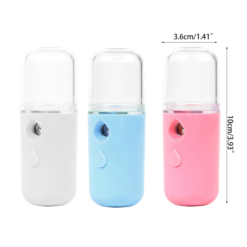 667A Nano Facial Mister Portable Mini Face Mist Handy Sprayer Cool Steamer 30ml Visual Water Tank Blue/Pink/White | Дом и сад