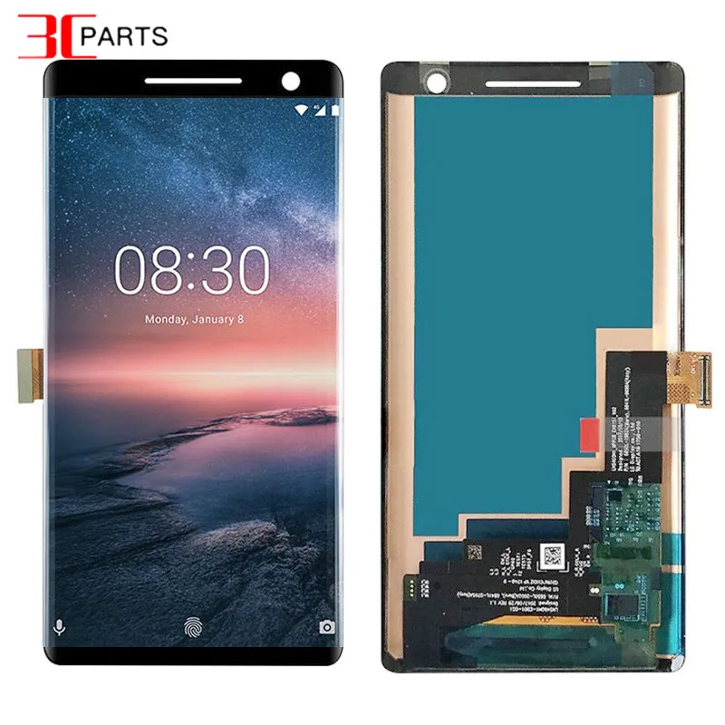 5,5 ''для Nokia 8 Sirocco ЖК-дисплей кодирующий преобразователь сенсорного экрана в сборе с рамкой TA-1005 для Nokia 8 Sirocco дисплей