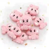 Cute-idea 5pcs Silicone Teether Beads BPA Free Mini Elephant Animal Beads DIY Baby Teething Pacifier Chain Toys Gift Baby goods 6
