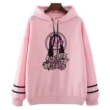 

Dia De Los Muertos Hoodie Women Hip Hop Harajuku StreetWear Sweatshirt Aesthetic Gothic Hoodies Punk Oversized Hoodies