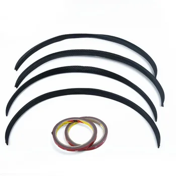 

Rubber Wheel Eyebrows protector 4Pcs Carbon Fiber look Lips Strip Fender Cover